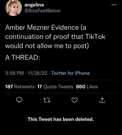 Has anyone been keeping up with the Amber Mezner。